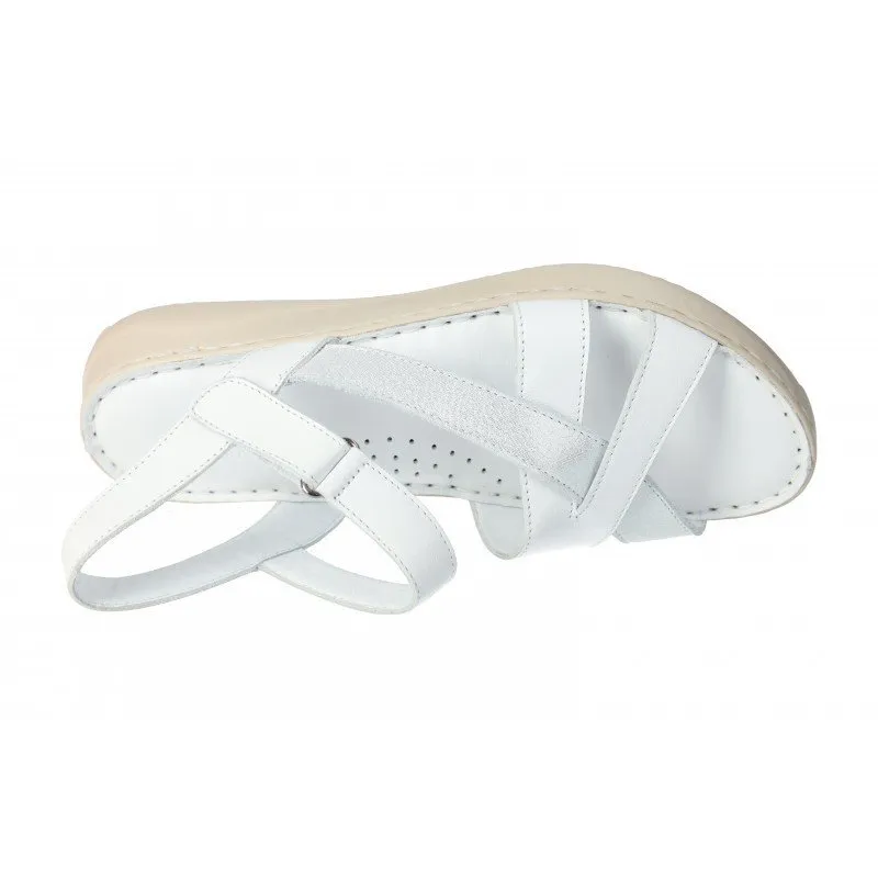 314402/30 Sandalias de piel color BLANCO