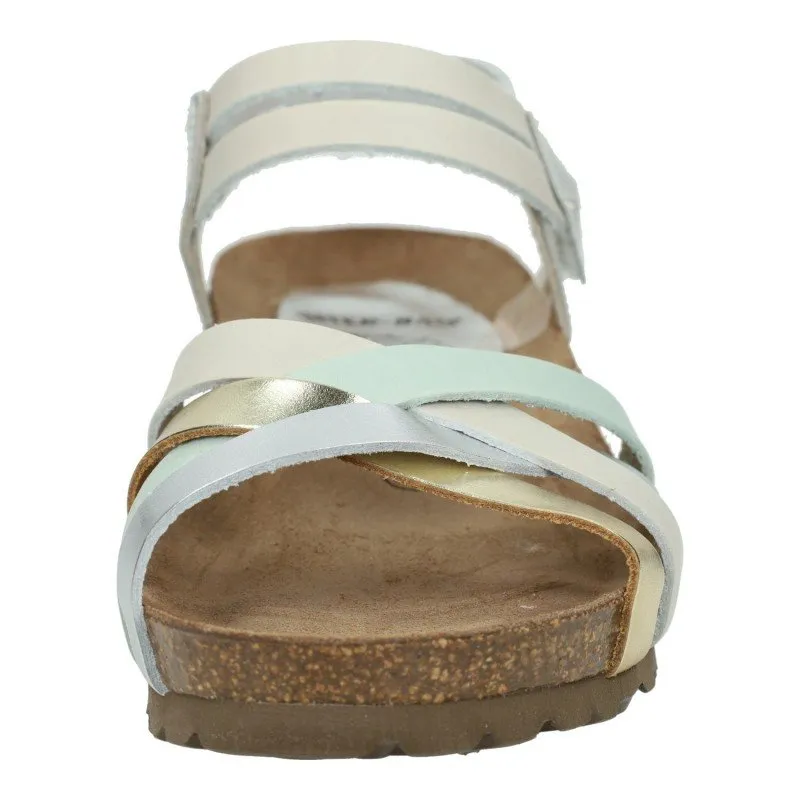 5338 Sandalias con cuña color PLATINO