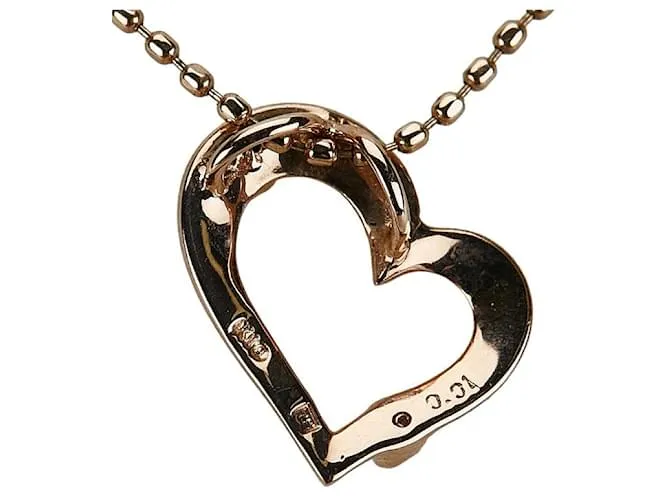 & Other Stories Collar con motivo de corazón en oro rosa K10PG en excelente estado 