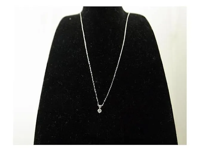 & Other Stories Collar de diamantes K10WG 36-40cm en oro blanco en excelente estado 
