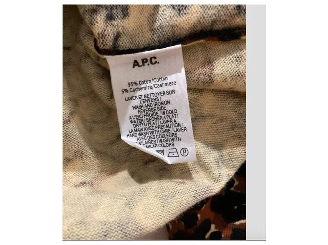 Apc Jersey multicolor en mezcla de cachemira de algodón Castaño Estampado de leopardo 