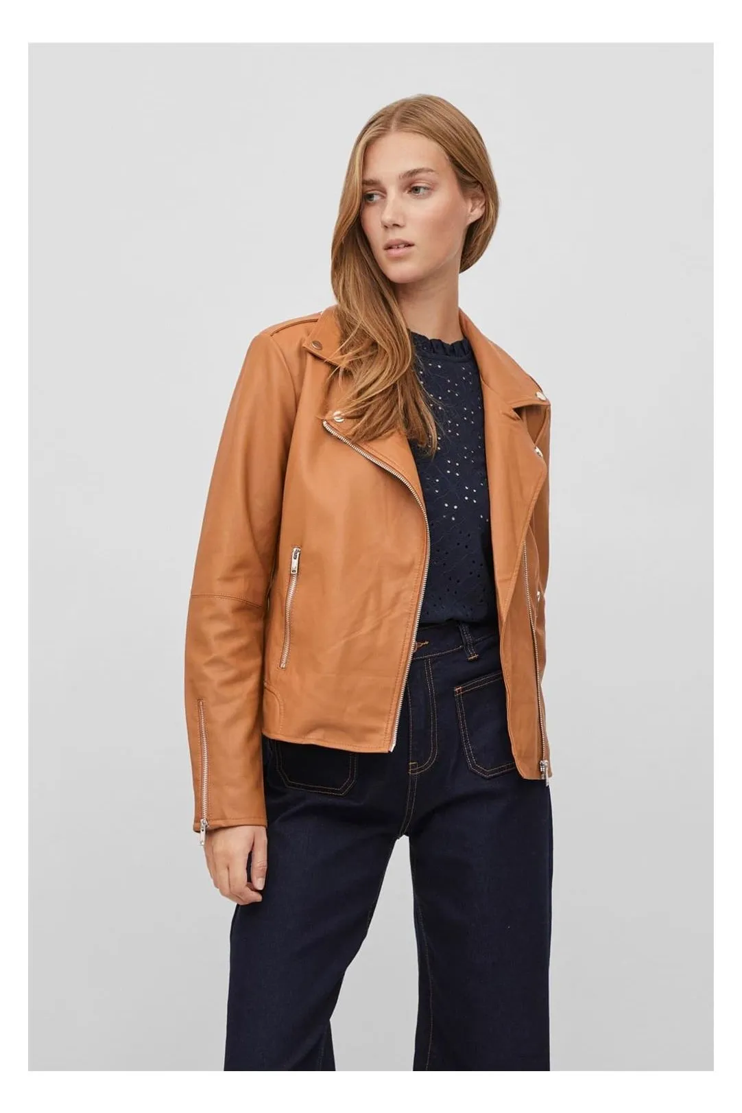 Biker efecto piel Vicara camel