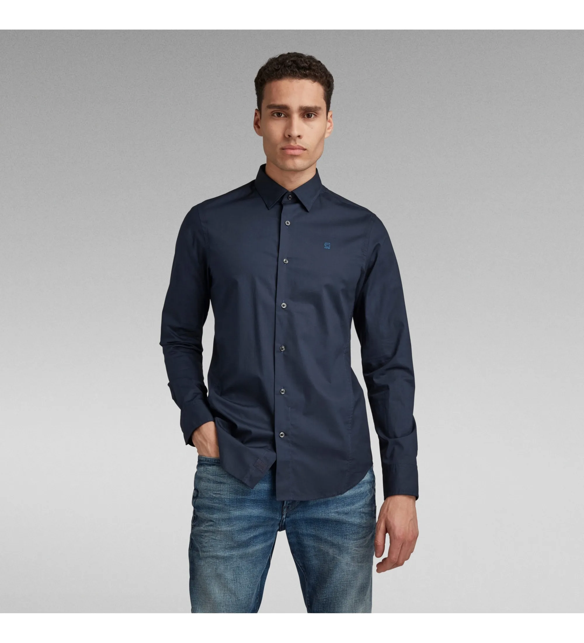 Camisa Dressed Super Slim marino