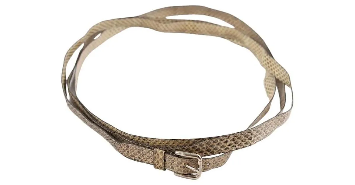 Dolce & Gabbana Cinturón de cuero Gris 
