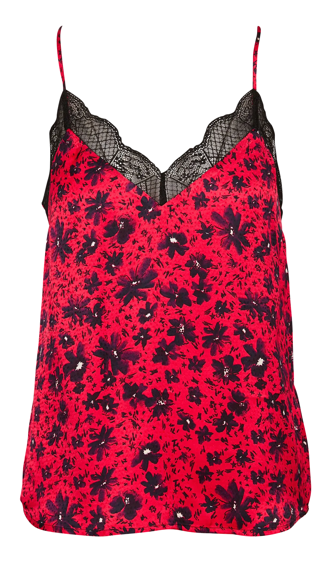 IKKS Top con escote en V y estampado floral en rojo