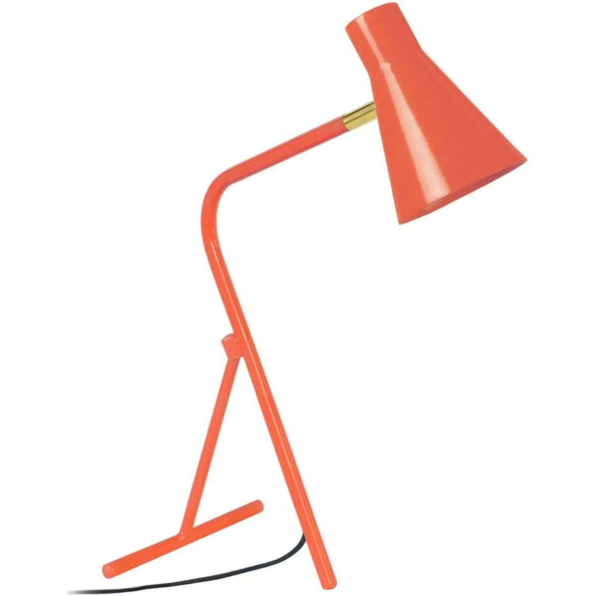 Lámpara de escritorio redondo metal naranja