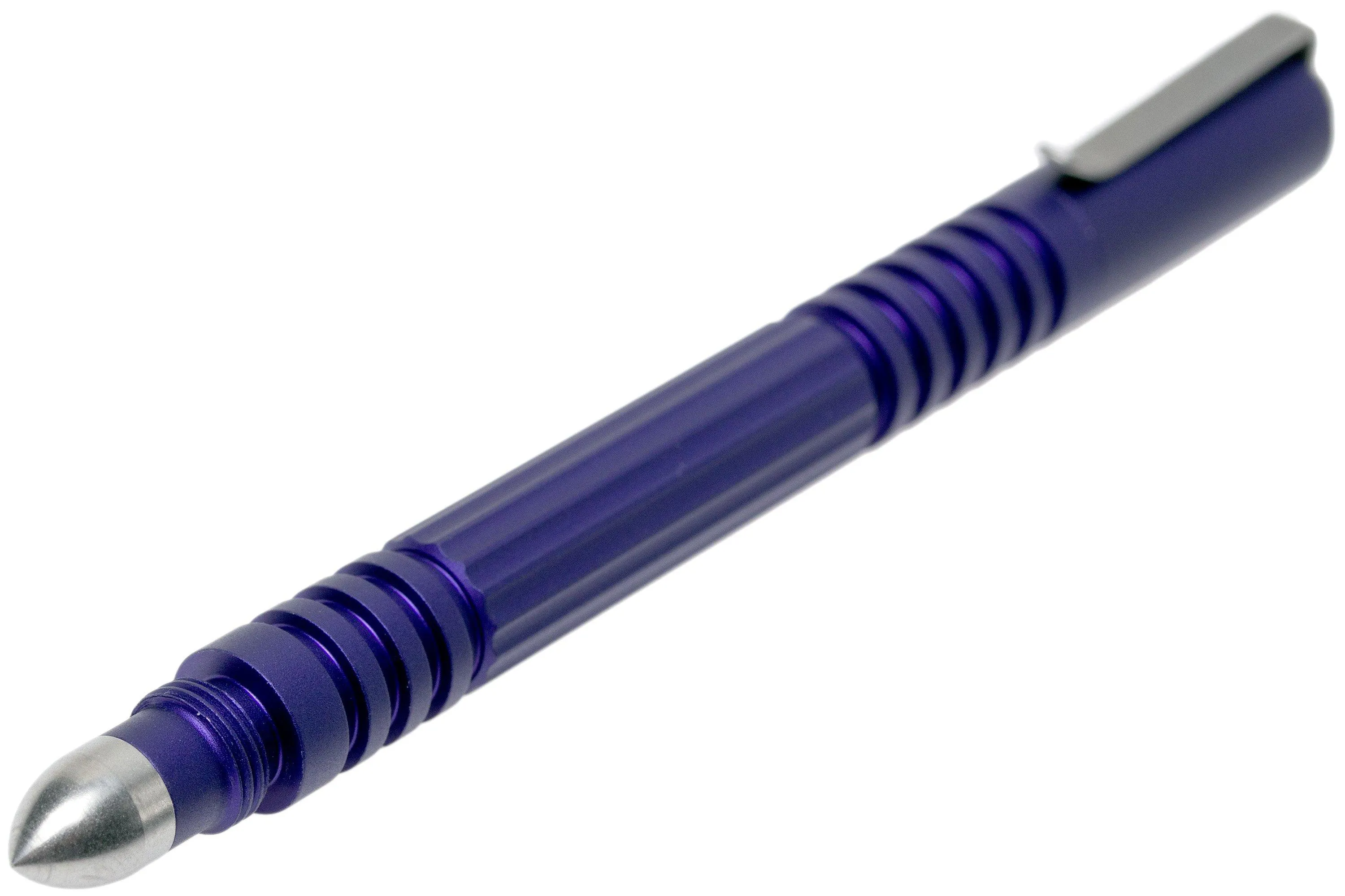 Rick Hinderer Investigator bolígrafo aluminio Matte purple, bolígrafo táctico