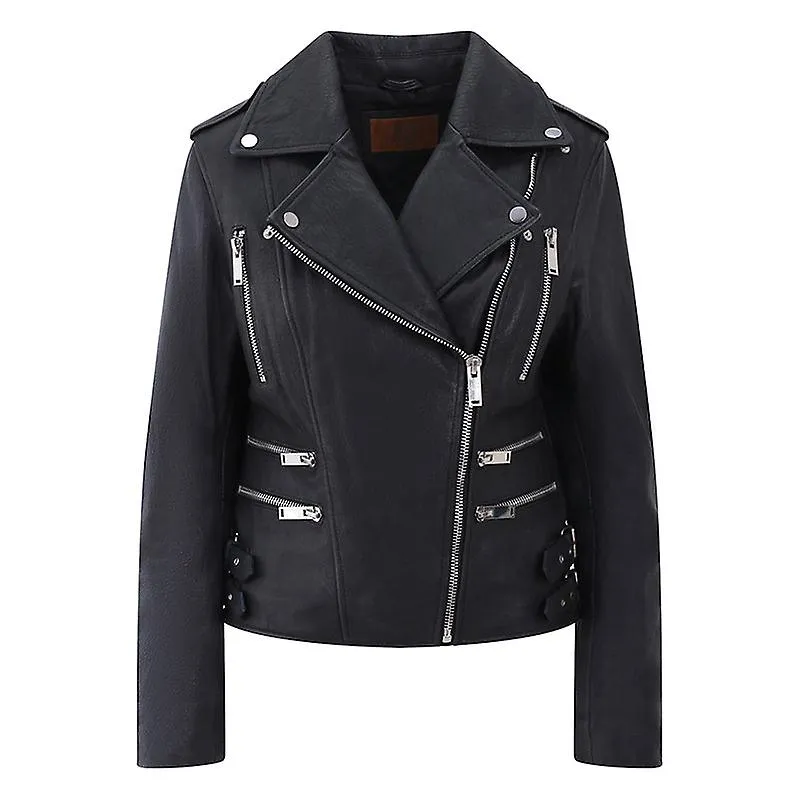 Rolly women’s biker style leather jacket - 6351