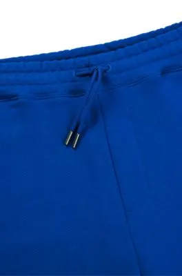 Shorts de felpa de algodón con cordón y logo estampado