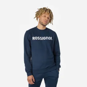 Sudadera de algodón de cuello redondo logo para hombre