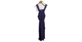 YVES SAINT LAURENT Vestidos T.fr 38 Seda Púrpura 